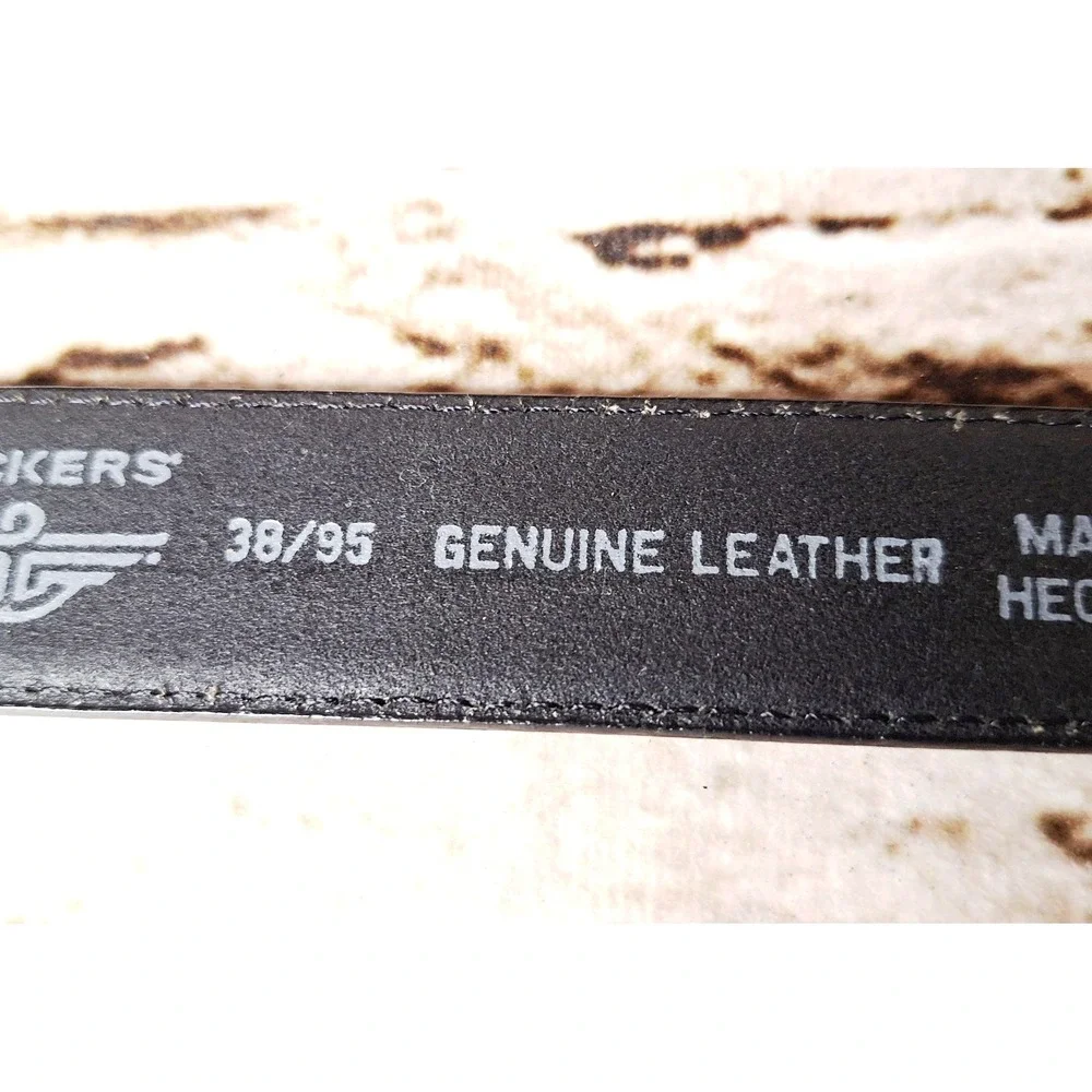 Dockers Wide Black Genuine Leather Dress Belt - Men's Size‎ 38